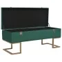 Bench with compartment 105 cm green velvet by vidaXL, Benches for halls and storage - Ref: Foro24-247570, Price: 152,40 €, Di...