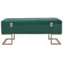 Bench with compartment 105 cm green velvet by vidaXL, Benches for halls and storage - Ref: Foro24-247570, Price: 152,40 €, Di...