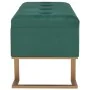 Bench with compartment 105 cm green velvet by vidaXL, Benches for halls and storage - Ref: Foro24-247570, Price: 152,40 €, Di...