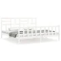 Estructura de cama con cabecero madera maciza blanco 200x200 cm de vidaXL, Camas y somieres - Ref: Foro24-3193097, Precio: 15...