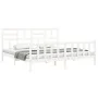 Estructura de cama con cabecero madera maciza blanco 200x200 cm de vidaXL, Camas y somieres - Ref: Foro24-3193097, Precio: 15...