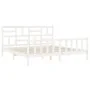 Estructura de cama con cabecero madera maciza blanco 200x200 cm de vidaXL, Camas y somieres - Ref: Foro24-3193097, Precio: 15...