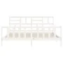 Estructura de cama con cabecero madera maciza blanco 200x200 cm de vidaXL, Camas y somieres - Ref: Foro24-3193097, Precio: 15...