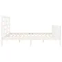 Estructura de cama con cabecero madera maciza blanco 200x200 cm de vidaXL, Camas y somieres - Ref: Foro24-3193097, Precio: 15...
