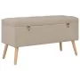 Storage stools 3 pieces beige fabric by vidaXL, Benches for halls and storage - Ref: Foro24-247524, Price: 146,11 €, Discount: %