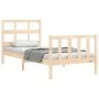 Estructura de cama con cabecero madera maciza 90x200 cm de vidaXL, Camas y somieres - Ref: Foro24-3192996, Precio: 89,16 €, D...