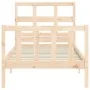 Estructura de cama con cabecero madera maciza 90x200 cm de vidaXL, Camas y somieres - Ref: Foro24-3192996, Precio: 89,16 €, D...