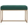 Banco 80 cm terciopelo verde de vidaXL, Bancos para recibidores y almacenamiento - Ref: Foro24-247555, Precio: 93,12 €, Descu...