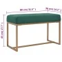 Banco 80 cm terciopelo verde de vidaXL, Bancos para recibidores y almacenamiento - Ref: Foro24-247555, Precio: 93,12 €, Descu...