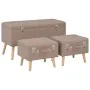Storage stools 3 pieces brown fabric by vidaXL, Benches for halls and storage - Ref: Foro24-247525, Price: 132,76 €, Discount: %