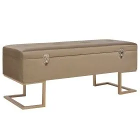 Bank mit Fach 105 cm beige aus Samt von vidaXL, Bänke für Hallen und Lager - Ref: Foro24-247574, Preis: 139,28 €, Rabatt: %