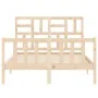 Estructura de cama con cabecero madera maciza 120x200 cm de vidaXL, Camas y somieres - Ref: Foro24-3193071, Precio: 117,27 €,...