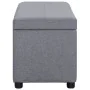 Banco con espacio de almacenaje 116 cm poliéster gris claro by vidaXL, Benches for halls and storage - Ref: Foro24-281317, Pr...