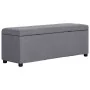 Banco con espacio de almacenaje 116 cm poliéster gris claro by vidaXL, Benches for halls and storage - Ref: Foro24-281317, Pr...