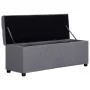 Banco con espacio de almacenaje 116 cm poliéster gris claro by vidaXL, Benches for halls and storage - Ref: Foro24-281317, Pr...
