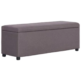 Bench with storage space 116 cm taupe polyester by vidaXL, Benches for halls and storage - Ref: Foro24-281326, Price: 173,47 ...