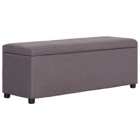 Bench with storage space 116 cm taupe polyester by vidaXL, Benches for halls and storage - Ref: Foro24-281326, Price: 173,47 ...