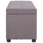 Bench with storage space 116 cm taupe polyester by vidaXL, Benches for halls and storage - Ref: Foro24-281326, Price: 173,47 ...