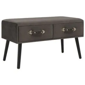 Graue Samtbank mit Schubladen 80 cm von vidaXL, Bänke für Hallen und Lager - Ref: Foro24-277080, Preis: 74,55 €, Rabatt: %