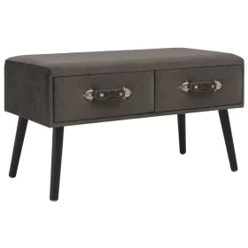 Gray velvet bench with drawers 80 cm by vidaXL, Benches for halls and storage - Ref: Foro24-277080, Price: 74,55 €, Discount: %