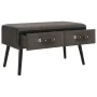 Graue Samtbank mit Schubladen 80 cm von vidaXL, Bänke für Hallen und Lager - Ref: Foro24-277080, Preis: 75,40 €, Rabatt: %