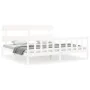 Estructura de cama con cabecero madera maciza blanco 200x200 cm de vidaXL, Camas y somieres - Ref: Foro24-3193292, Precio: 15...