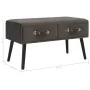 Banco con cajones terciopelo gris 80 cm de vidaXL, Bancos para recibidores y almacenamiento - Ref: Foro24-277080, Precio: 75,...