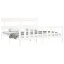 White solid wood bed frame with headboard 200x200 cm by vidaXL, Beds and slatted bases - Ref: Foro24-3193292, Price: 151,12 €...