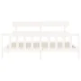 White solid wood bed frame with headboard 200x200 cm by vidaXL, Beds and slatted bases - Ref: Foro24-3193292, Price: 151,12 €...