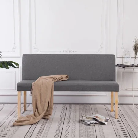 Polyester bench 139.5 cm light gray by vidaXL, Benches for halls and storage - Ref: Foro24-281335, Price: 211,05 €, Discount: %