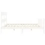 White solid wood bed frame with headboard 200x200 cm by vidaXL, Beds and slatted bases - Ref: Foro24-3193292, Price: 151,12 €...