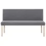 Banco de poliéster 139,5 cm gris claro de vidaXL, Bancos para recibidores y almacenamiento - Ref: Foro24-281335, Precio: 210,...