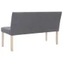 Banco de poliéster 139,5 cm gris claro de vidaXL, Bancos para recibidores y almacenamiento - Ref: Foro24-281335, Precio: 210,...