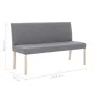 Banco de poliéster 139,5 cm gris claro de vidaXL, Bancos para recibidores y almacenamiento - Ref: Foro24-281335, Precio: 210,...