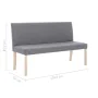 Polyester bench 139.5 cm light gray by vidaXL, Benches for halls and storage - Ref: Foro24-281335, Price: 211,05 €, Discount: %