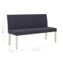 Polyesterbank 139,5 cm grau von vidaXL, Bänke für Hallen und Lager - Ref: Foro24-281334, Preis: 204,28 €, Rabatt: %