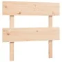 Bed frame with solid wood headboard 90x200 cm by vidaXL, Beds and slatted bases - Ref: Foro24-3193256, Price: 84,07 €, Discou...