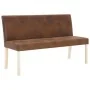 Artificial suede leather bench 139.5 cm brown by vidaXL, Benches for halls and storage - Ref: Foro24-281333, Price: 239,18 €,...