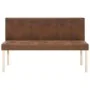 Artificial suede leather bench 139.5 cm brown by vidaXL, Benches for halls and storage - Ref: Foro24-281333, Price: 239,18 €,...
