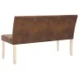 Artificial suede leather bench 139.5 cm brown by vidaXL, Benches for halls and storage - Ref: Foro24-281333, Price: 239,18 €,...