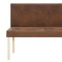 Artificial suede leather bench 139.5 cm brown by vidaXL, Benches for halls and storage - Ref: Foro24-281333, Price: 239,18 €,...
