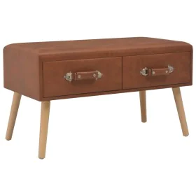 Braune Kunstlederbank mit Schubladen 80 cm von vidaXL, Bänke für Hallen und Lager - Ref: Foro24-277076, Preis: 74,55 €, Rabat...