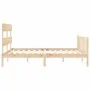 Bettgestell mit Massivholzkopfteil 160x200 cm von vidaXL, Betten und Lattenroste - Ref: Foro24-3193281, Preis: 124,78 €, Raba...