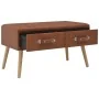 Brown synthetic leather bench with drawers 80 cm by vidaXL, Benches for halls and storage - Ref: Foro24-277076, Price: 74,55 ...