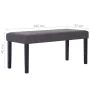 Synthetic leather bench 106 cm gray by vidaXL, Benches for halls and storage - Ref: Foro24-281309, Price: 78,89 €, Discount: %