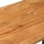 Banco con borde irregular madera maciza de acacia y acero 110cm de vidaXL, Bancos para recibidores y almacenamiento - Ref: Fo...