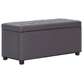 Gray synthetic leather storage ottoman 87.5 cm by vidaXL, Benches for halls and storage - Ref: Foro24-281373, Price: 104,96 €...