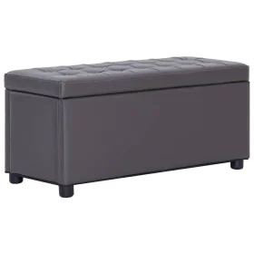 Kunstleder-Aufbewahrungshocker in Grau, 87,5 cm von vidaXL, Bänke für Hallen und Lager - Ref: Foro24-281373, Preis: 104,96 €,...