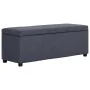 Bench with storage space 116 cm dark gray polyester by vidaXL, Benches for halls and storage - Ref: Foro24-281318, Price: 182...