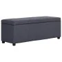 Bench with storage space 116 cm dark gray polyester by vidaXL, Benches for halls and storage - Ref: Foro24-281318, Price: 182...